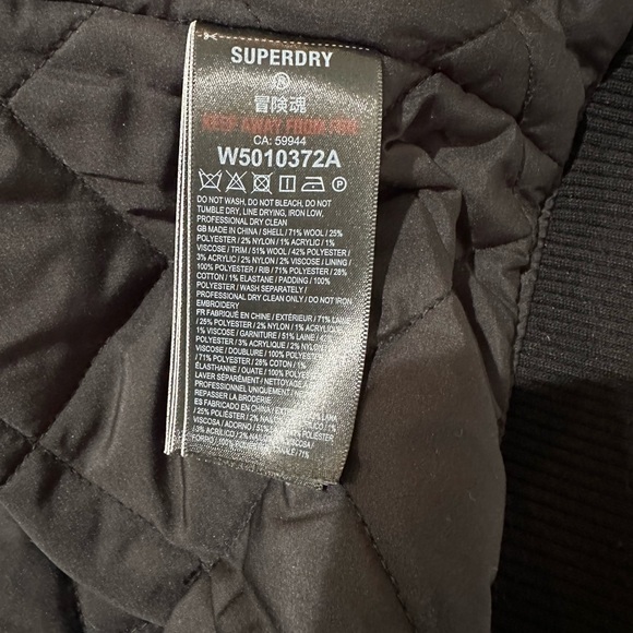 RARE Superdry Wool Varsity Bomber 2020 Summer Olympics Japan Tokyo Patches Women - Picture 7 of 10